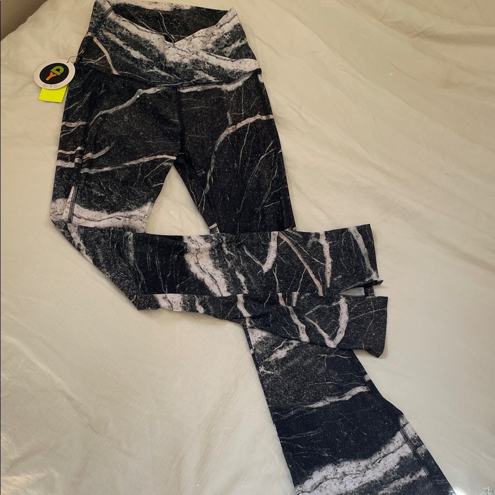 Stylish Black and White Boot Cut Pants